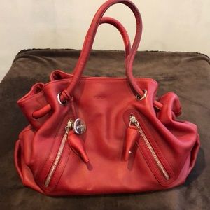Red Fula Leather Bag
